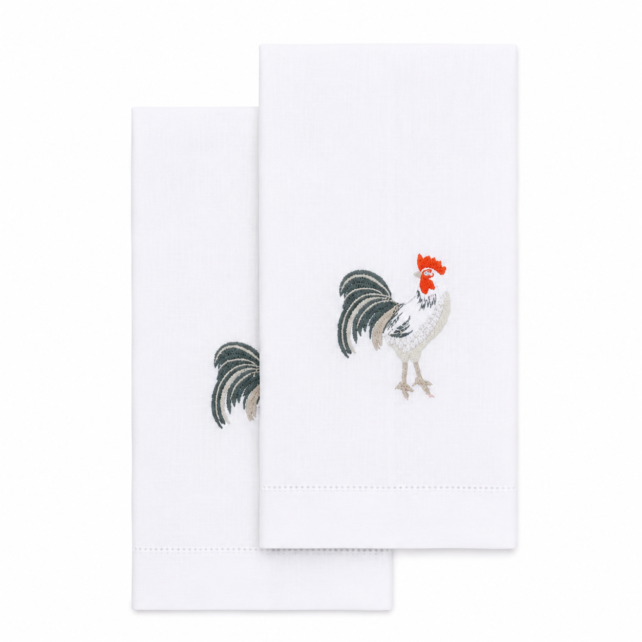 Par de toallas de lino l Gallo gris
