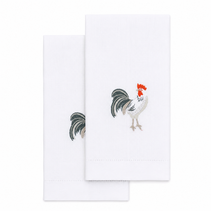 Par de toallas de lino l Gallo gris