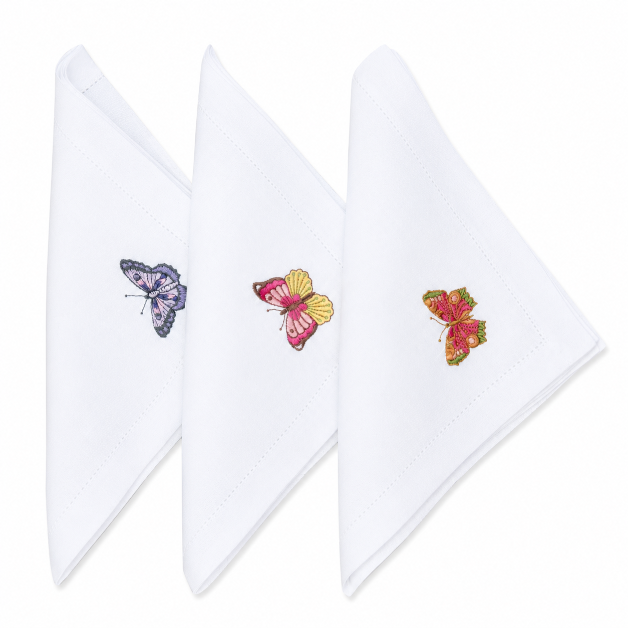 Juego de 4 servilletas mariposa