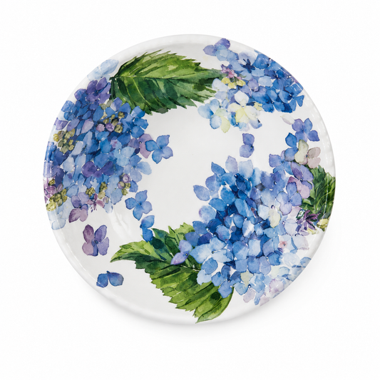 Juego de 4 bowls de Melamina l Hortensias azules