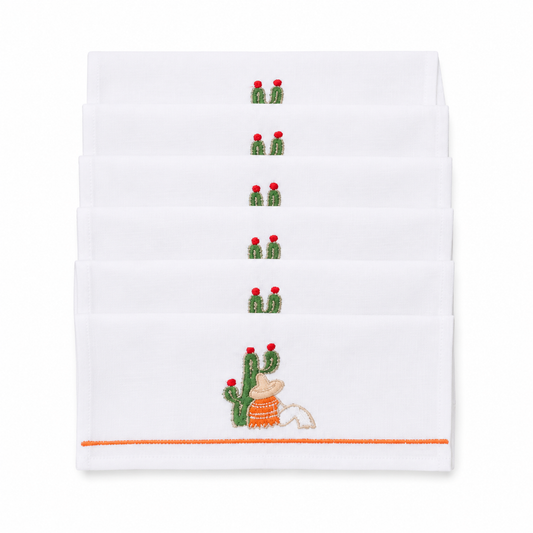 Juego de servilletas de cocktail Nopal con Campesino
