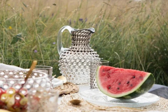 Jarra con relieve de bolitas Grande l Humo