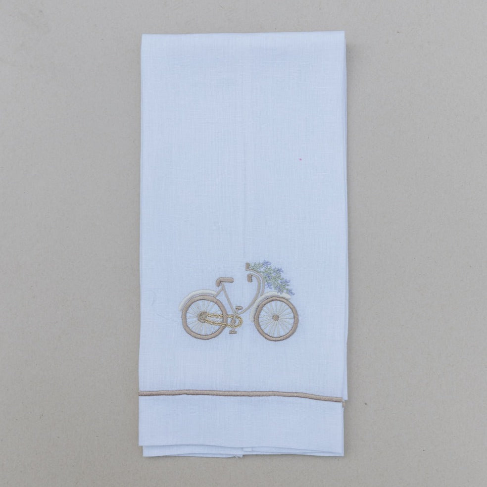 Par de toallas de lino bicicleta