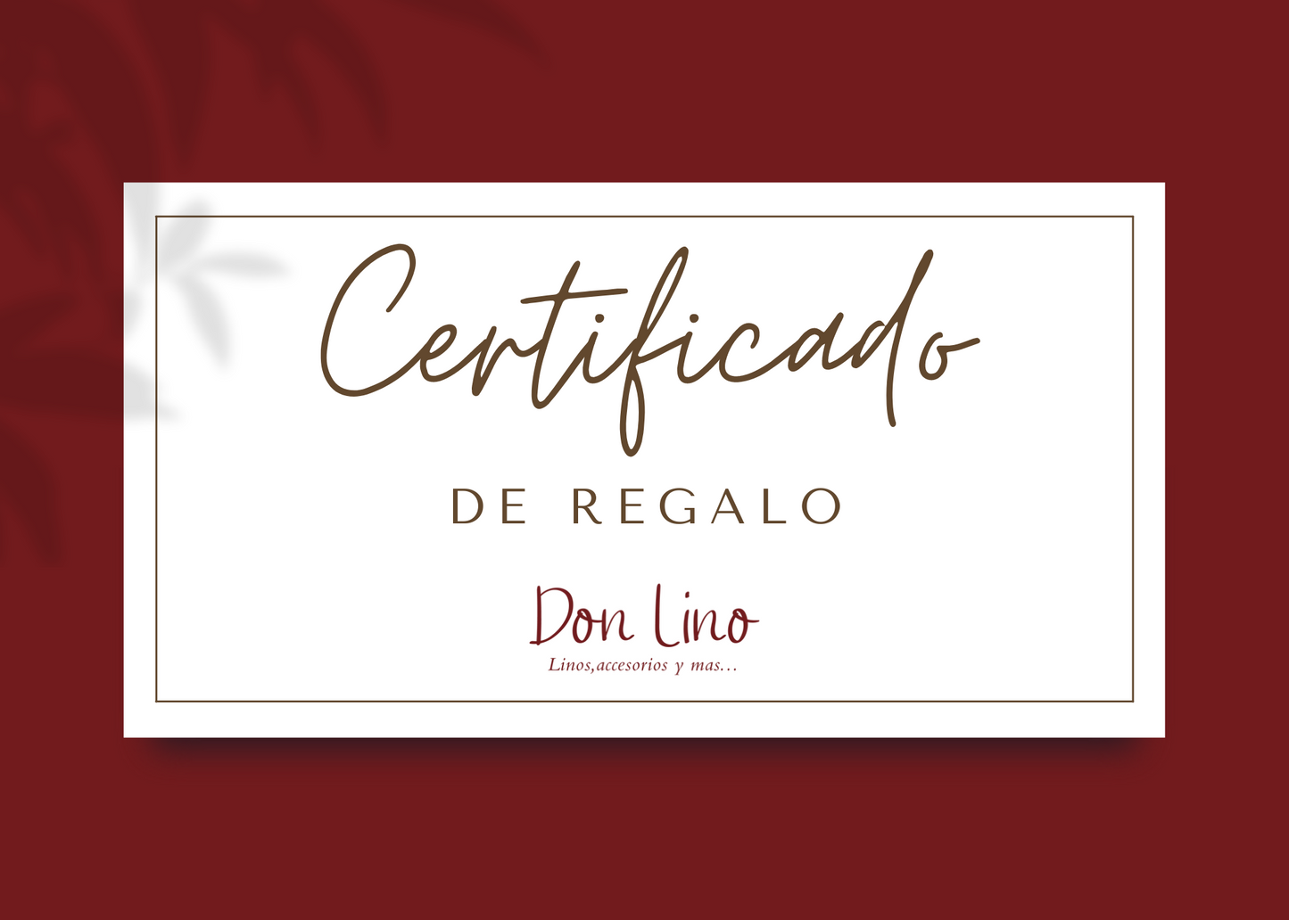 Certificado de Regalo