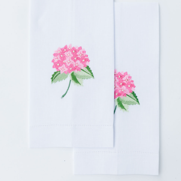 Par toallas de lino hortensia bugambilia